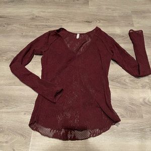 Free People Lace Longsleeve